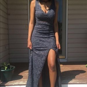 Navy blue prom dress